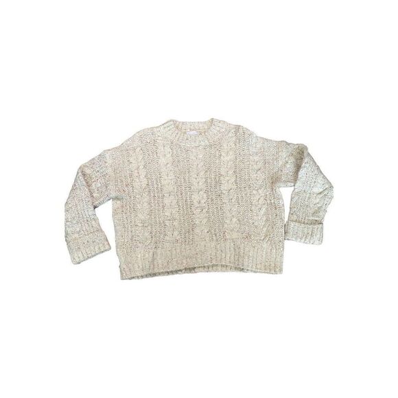 J.O.A  Chunky Knit Blend Cream Sweater Size Medium - Picture 1 of 6